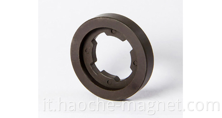 Potente magnete ferrite a stampaggio permanente per il rotore del motore